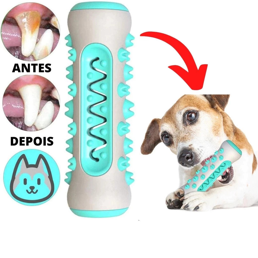 Brinquedo Mordedor Para Cachorro Saúde Dental Modelo de Osso